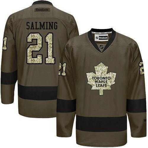Glued Toronto Maple Leafs #21 Borje Salming Green Salute to Service NHL Jersey,We sell and wholesale Glued Toronto Maple Leafs #21 Borje Salming Green Salute to Service NHL Jersey on line form chian!